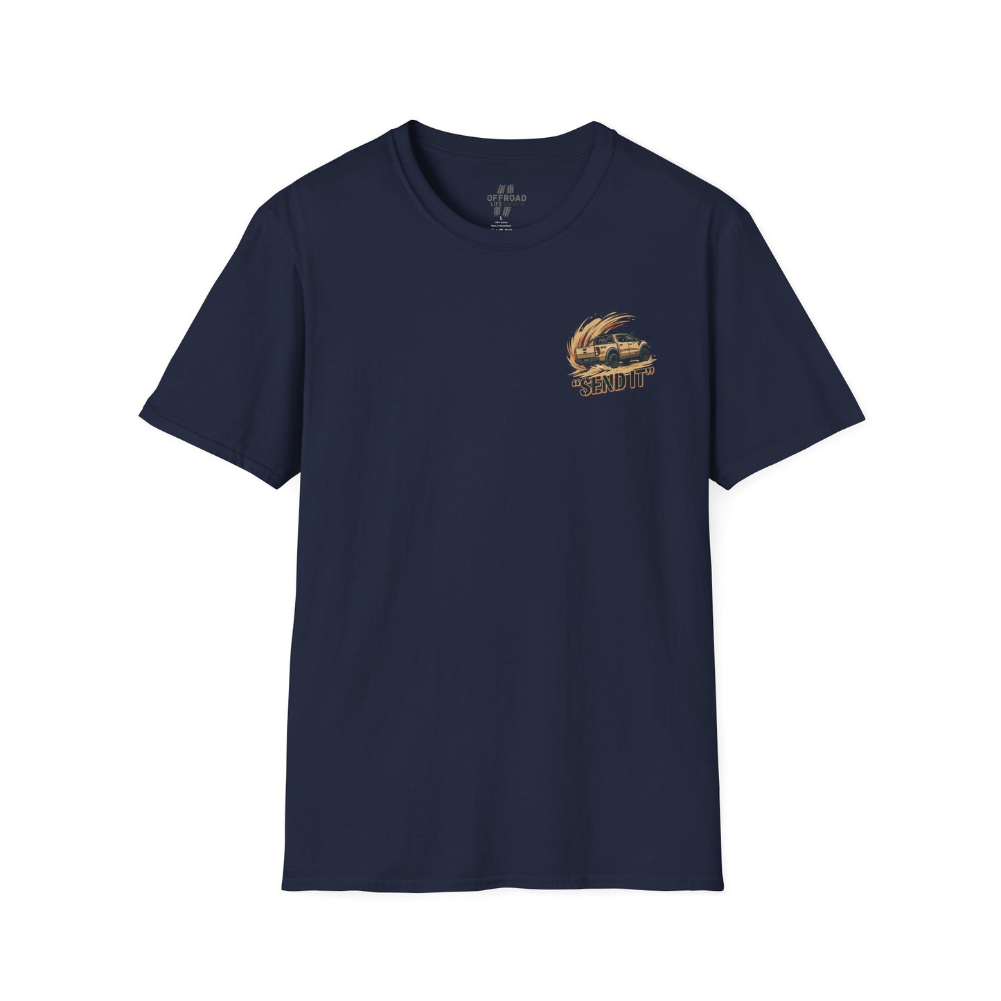 Off‑Road 'Send It' T-Shirt — Adventure 4x4 Graphic Tee - Military Green