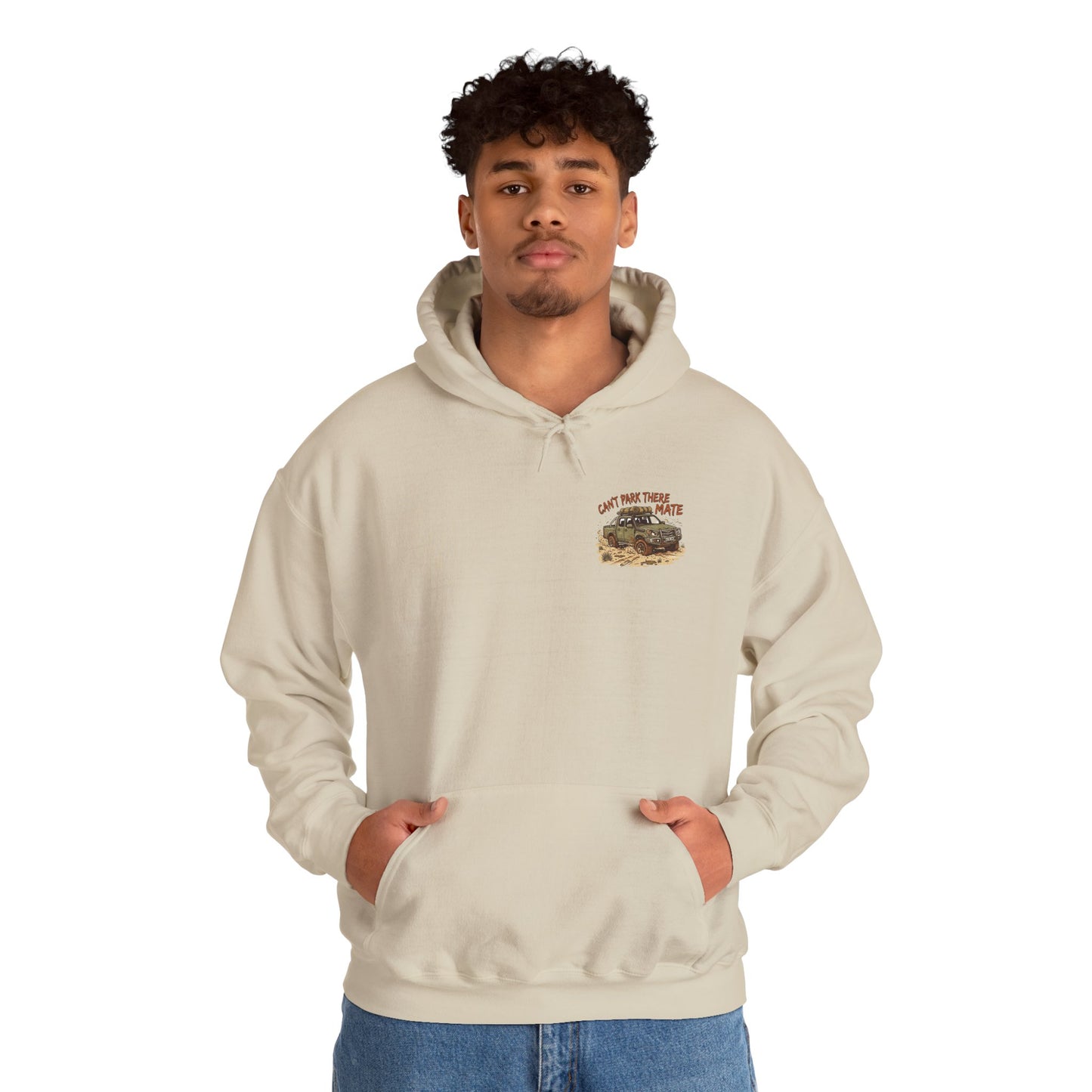 “Can’t Park There Mate” Off-Road 4x4 Hoodie - Grey