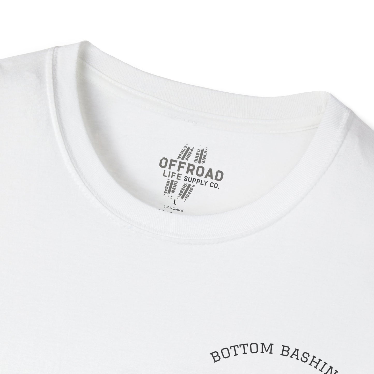 Fishing Tee — “Bottom Bashing” Boat Fishing Graphic T-Shirt - White