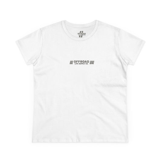 Offroad Life Supply Co. Graphic Tee — Women's Off-Road Basic T-Shirt - White