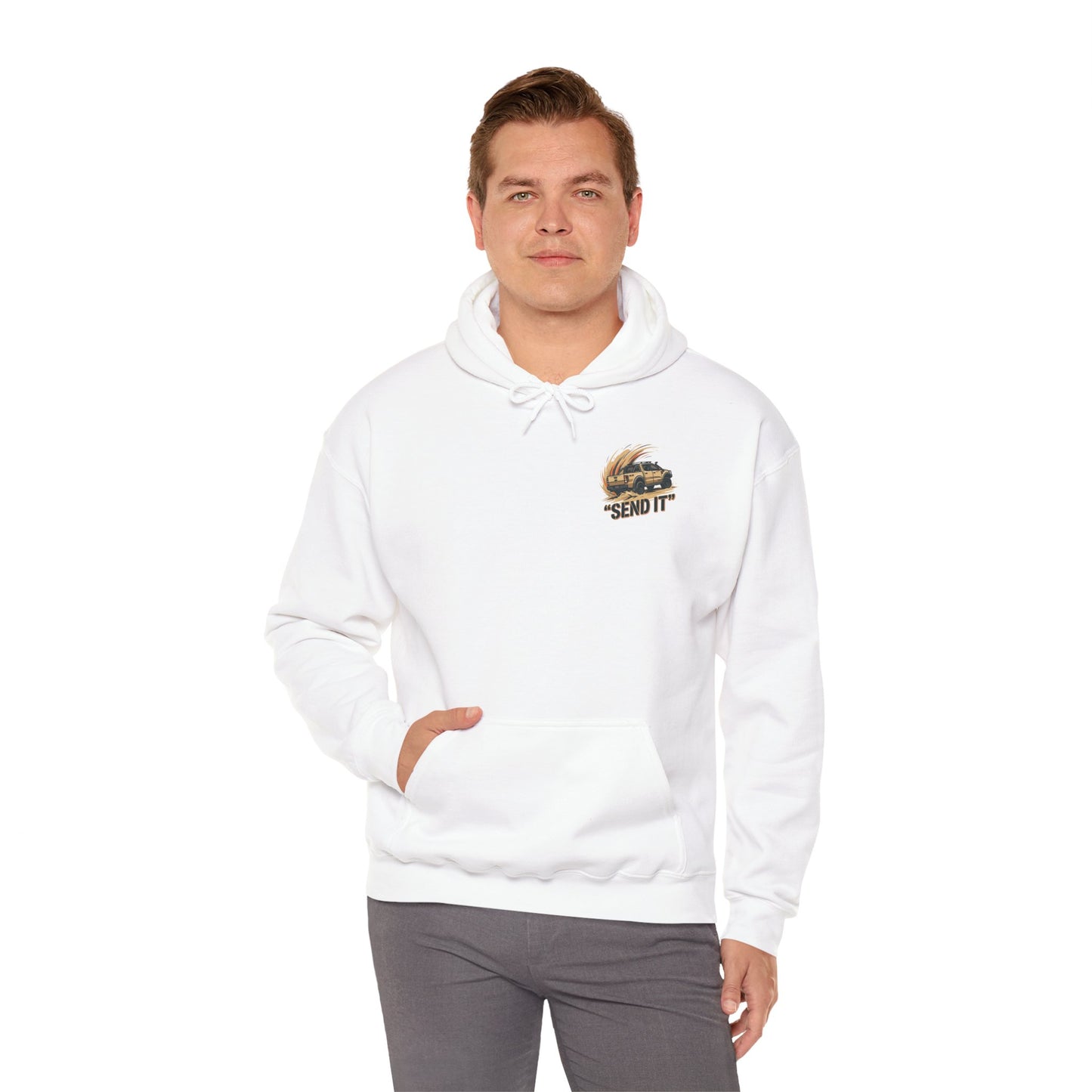 Off-Road 'Send It' Hoodie — Adventure 4x4 Hoodie - Navy