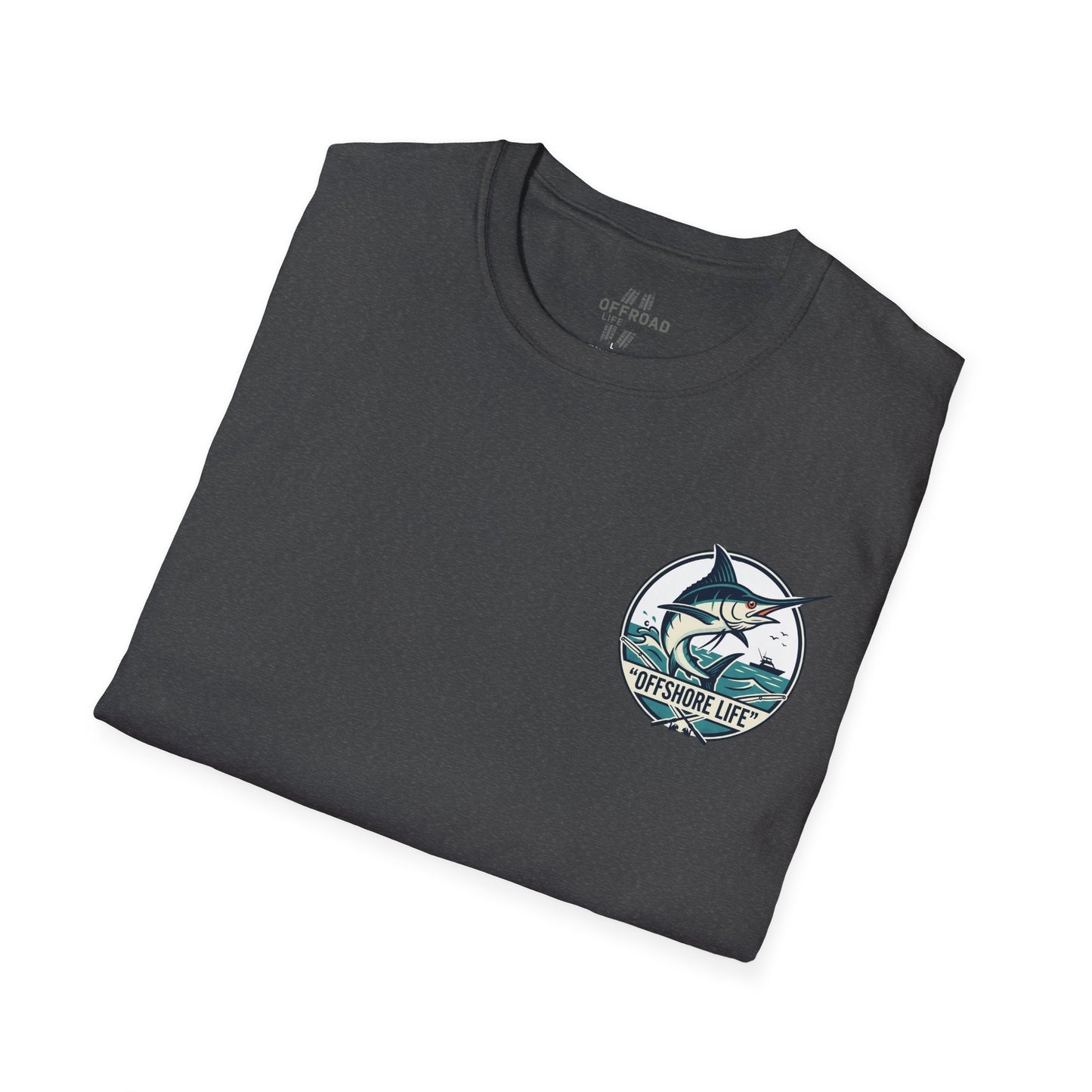 Offshore Life Marlin T-Shirt — Fishing Tee - Military Green