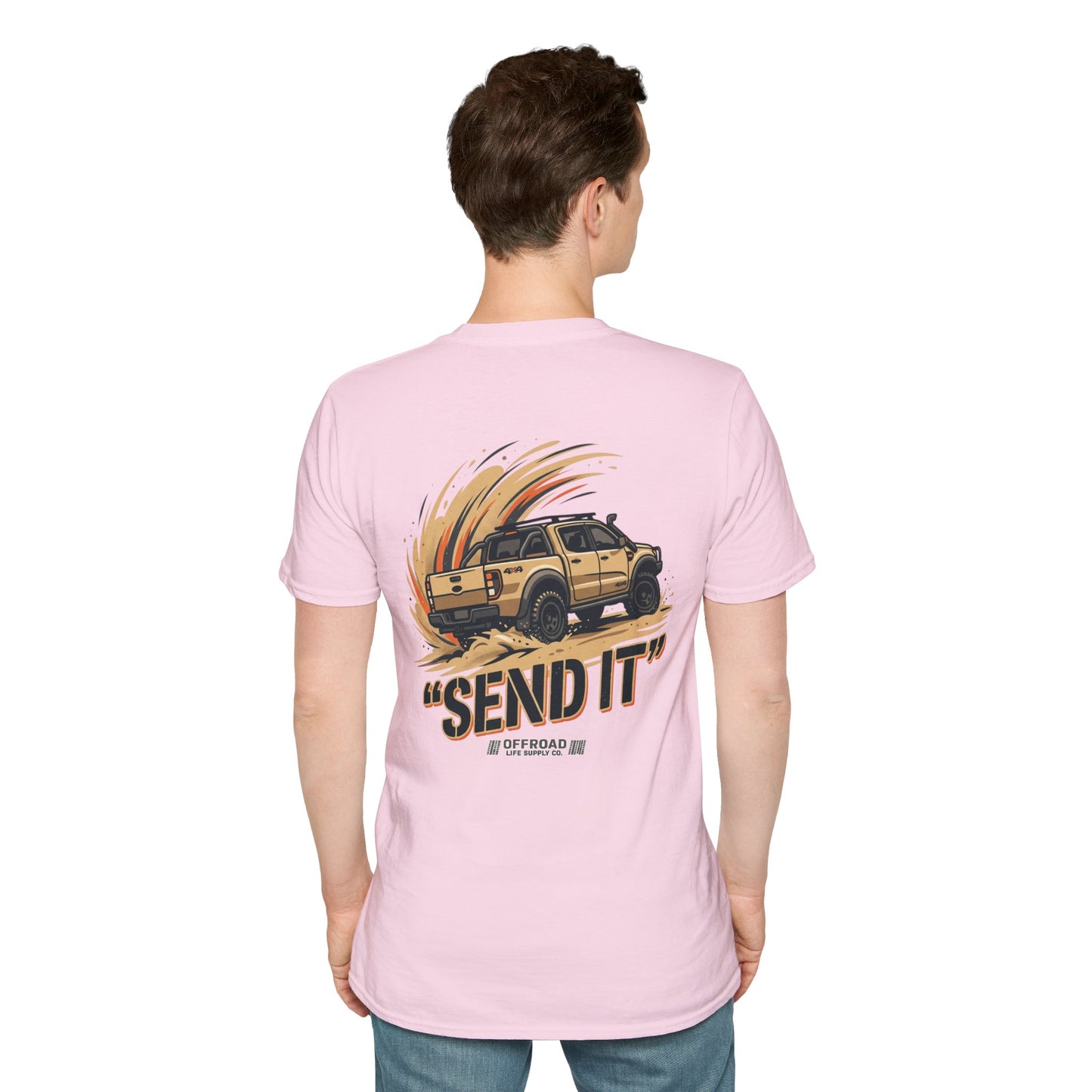Off‑Road 'Send It' T-Shirt — Adventure 4x4 Graphic Tee - Dark Grey