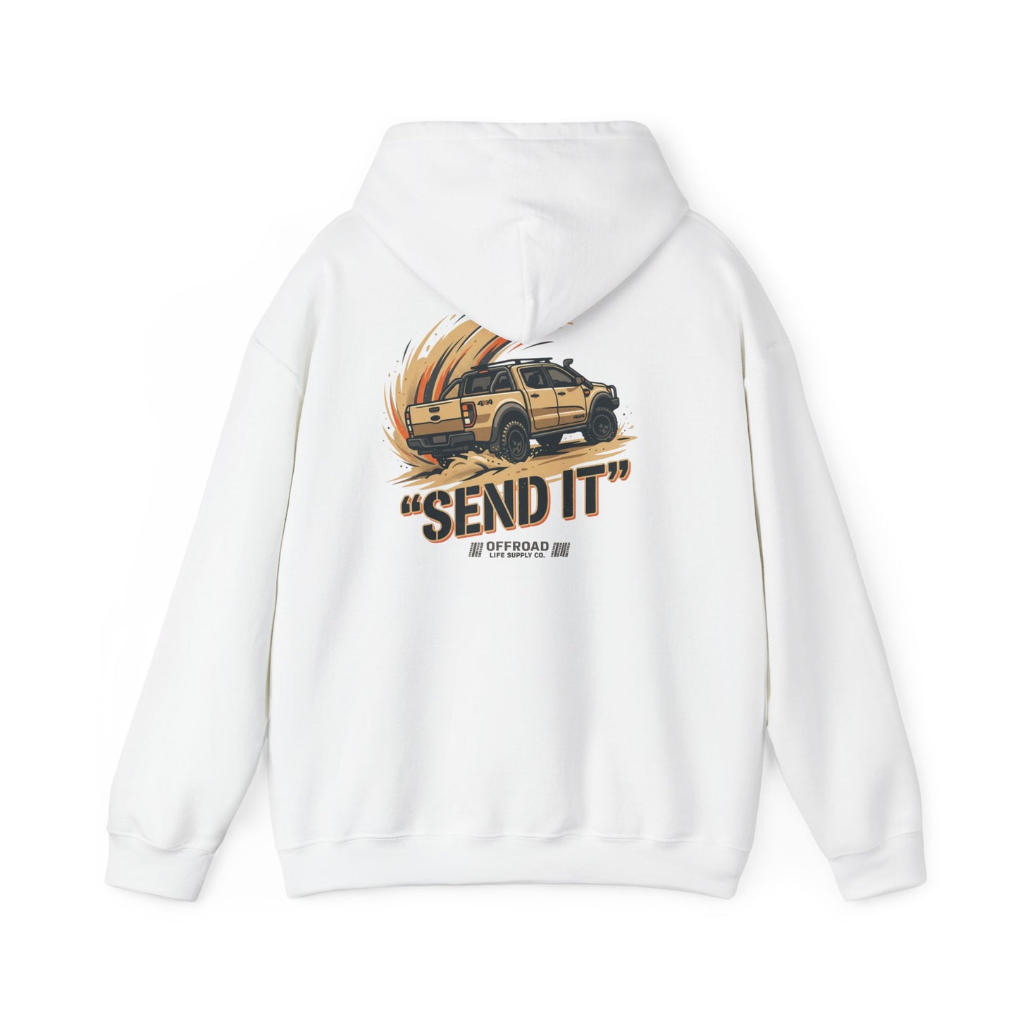 Off-Road Womens 'Send It' Hoodie — Adventure 4x4 Hoodie - Light Blue