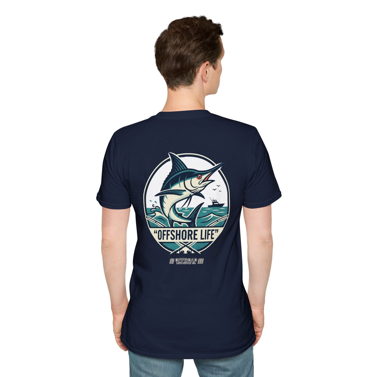 Offshore Life Marlin T-Shirt — Fishing Tee - Navy