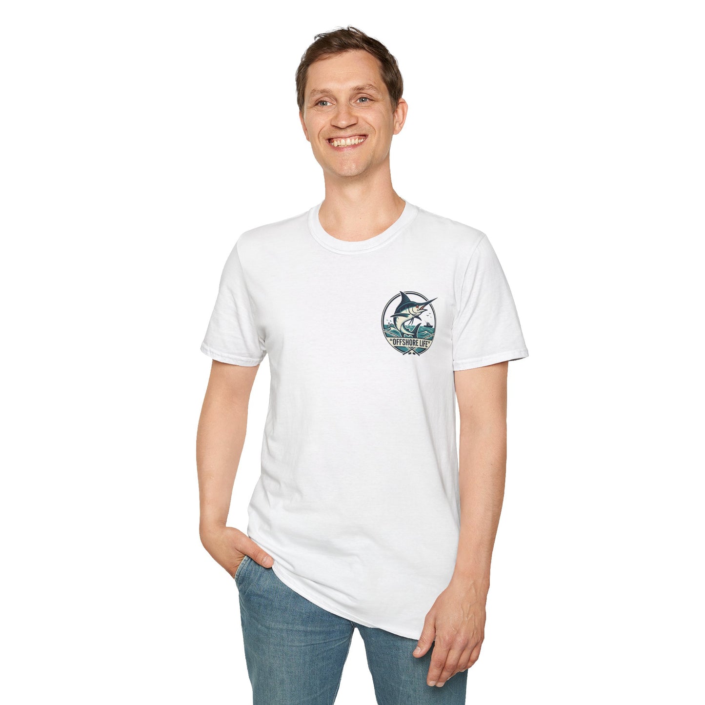 Offshore Life Marlin T-Shirt — Fishing Tee - White