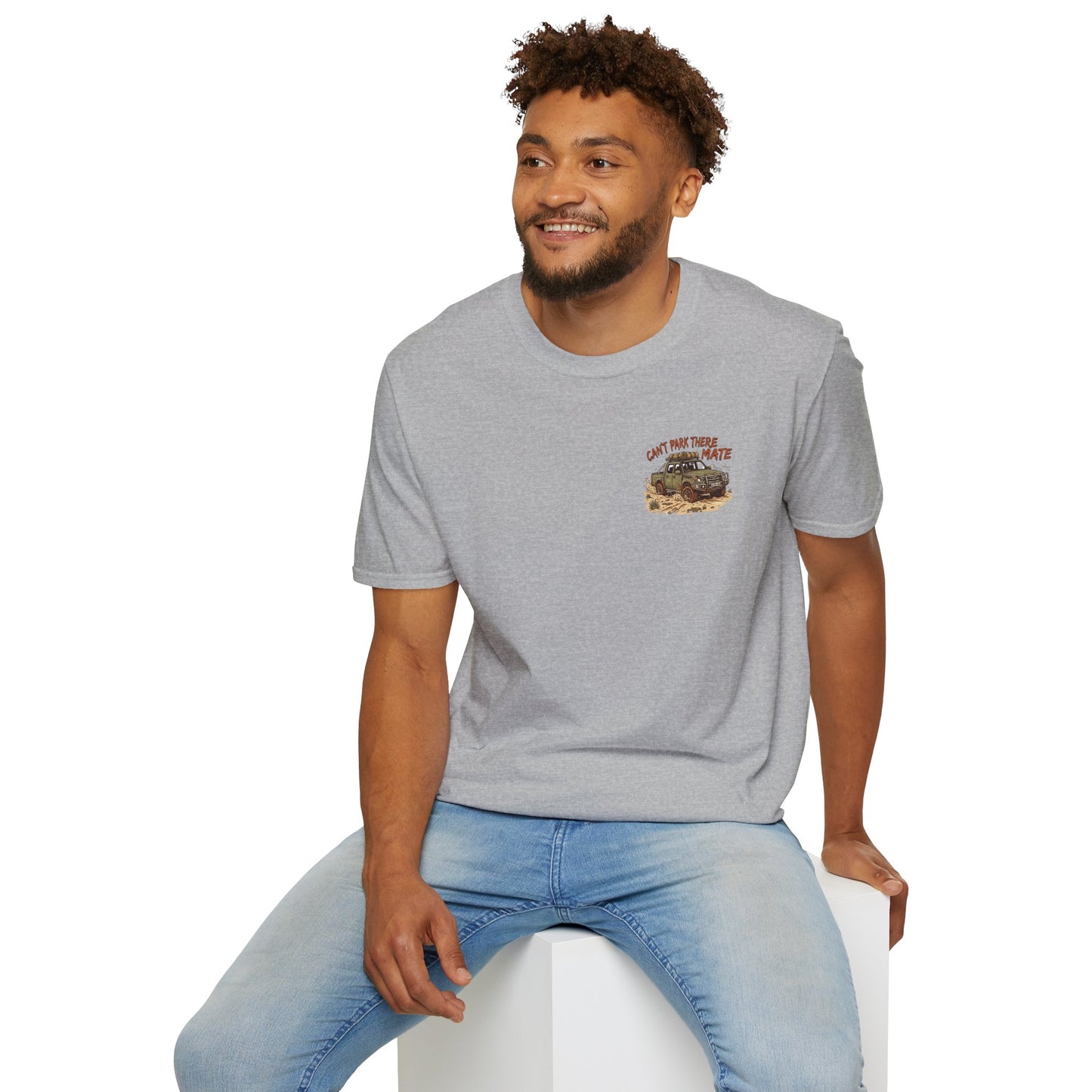 “Can’t Park There Mate” Off-Road 4x4 Adventure Tee - White