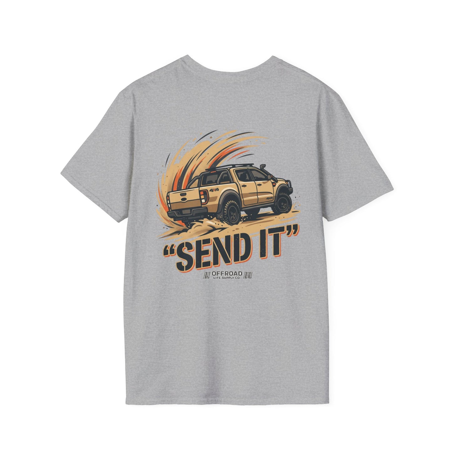 Off‑Road 'Send It' T-Shirt — Adventure 4x4 Graphic Tee - Navy