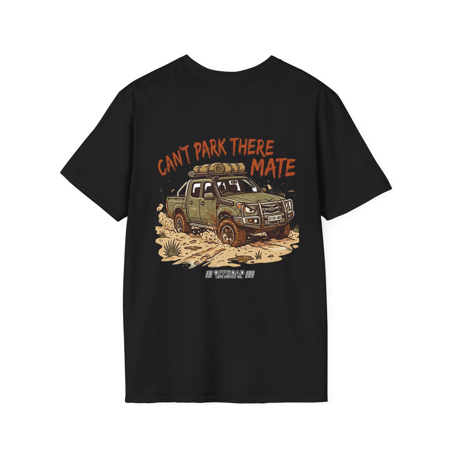 “Can’t Park There Mate” Off-Road 4x4 Adventure Tee - Black