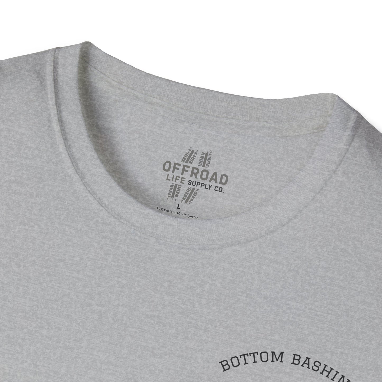 Fishing Tee — “Bottom Bashing” Boat Fishing Graphic T-Shirt - Grey