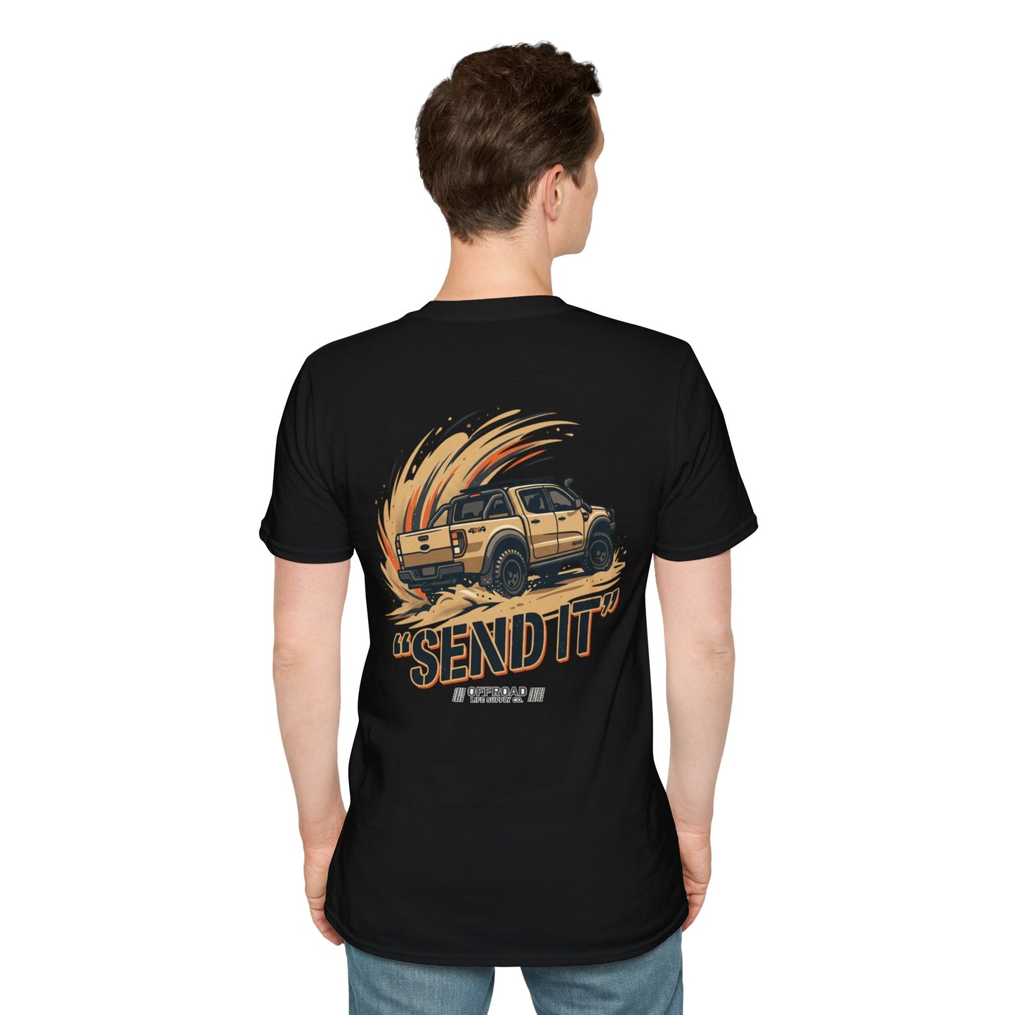 Off‑Road 'Send It' T-Shirt — Adventure 4x4 Graphic Tee - Dark Grey