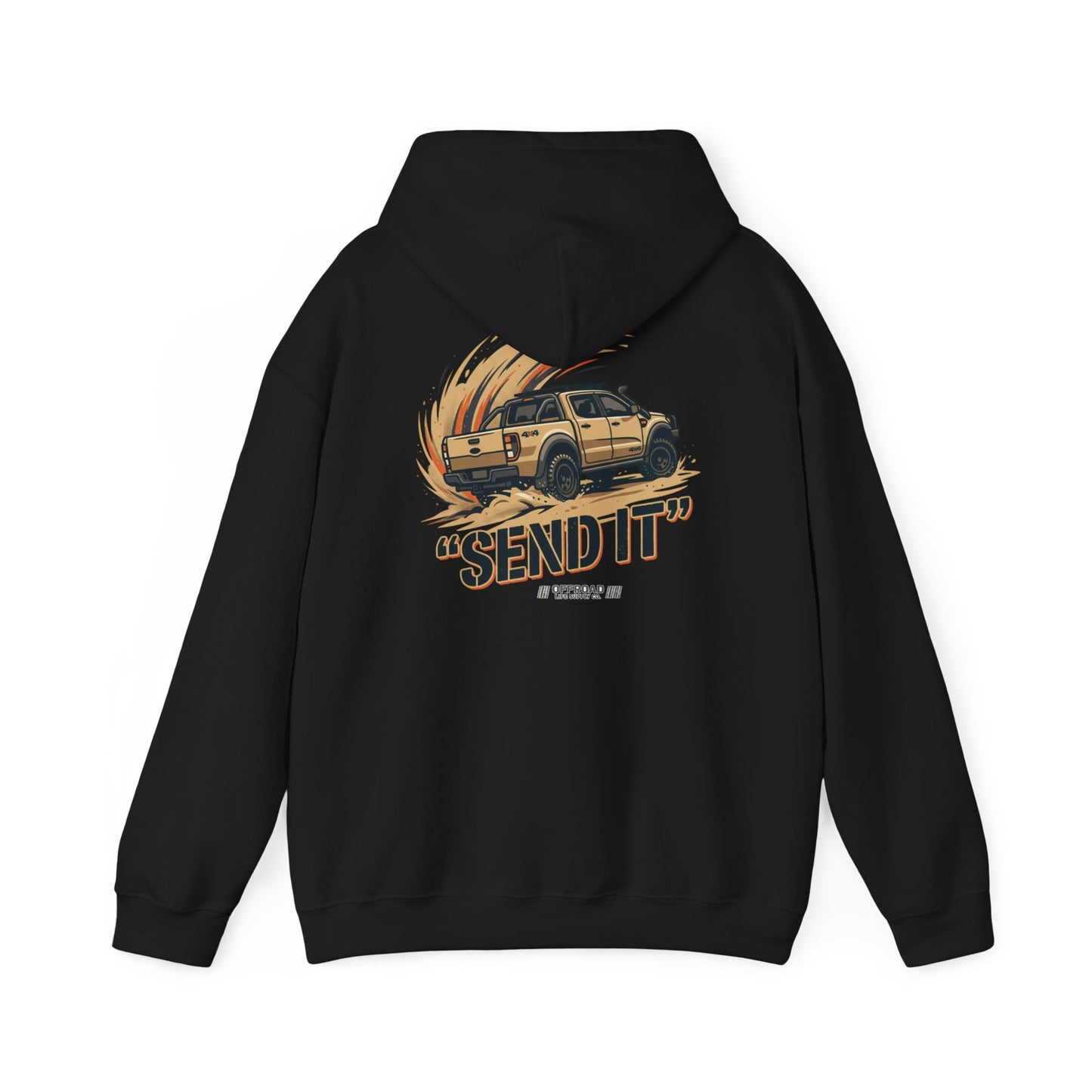 Off-Road 'Send It' Hoodie — Adventure 4x4 Hoodie - Gray