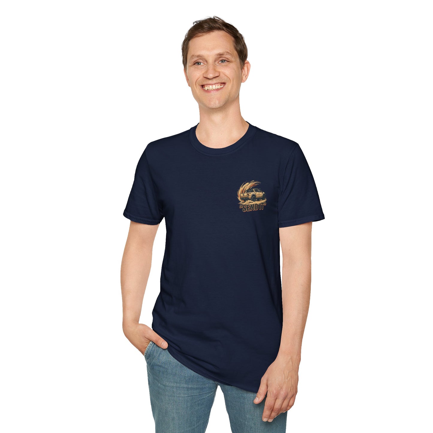 Off‑Road 'Send It' T-Shirt — Adventure 4x4 Graphic Tee - Dark Grey
