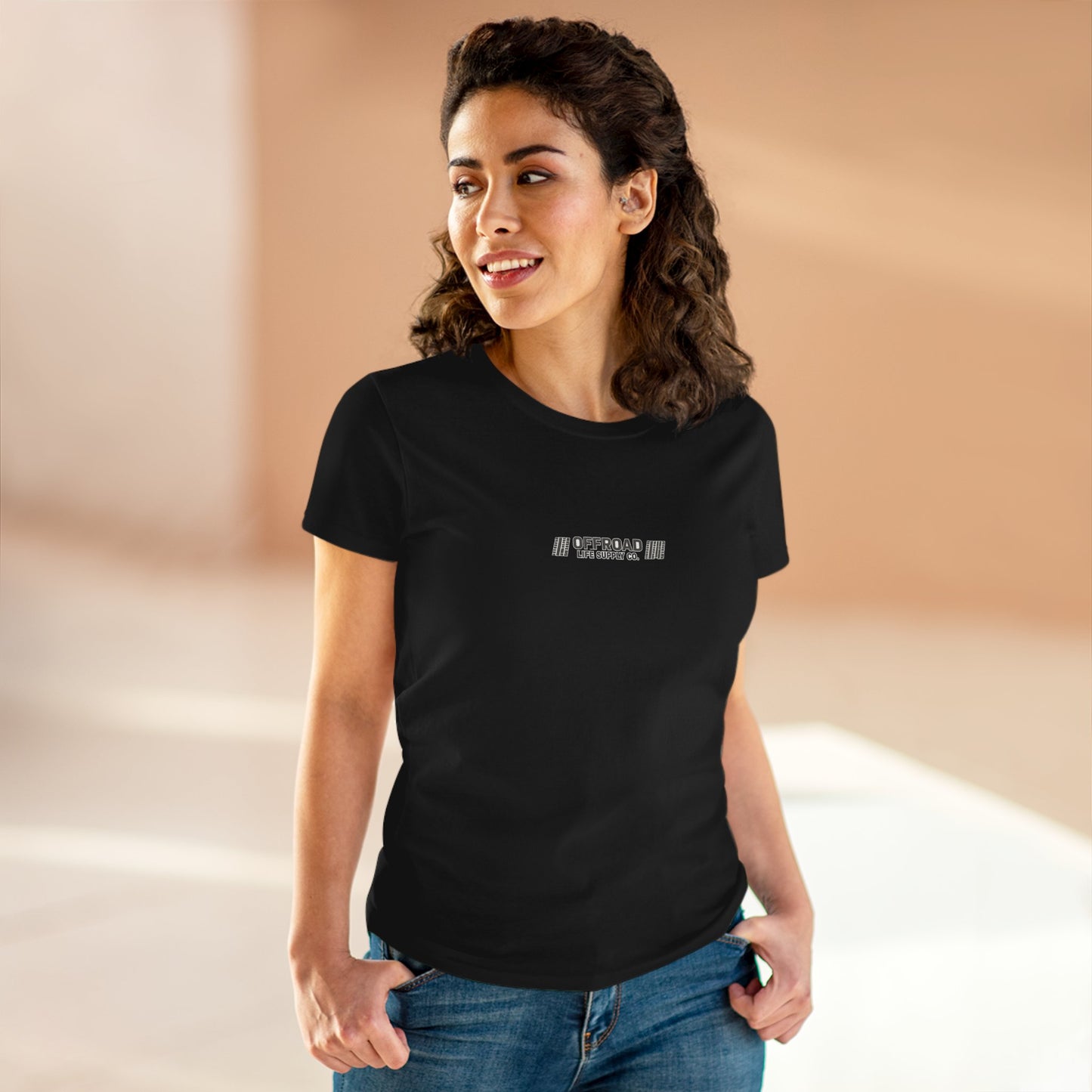 Offroad Life Supply Co. Graphic Tee — Women's Off-Road Basic T-Shirt - Pink