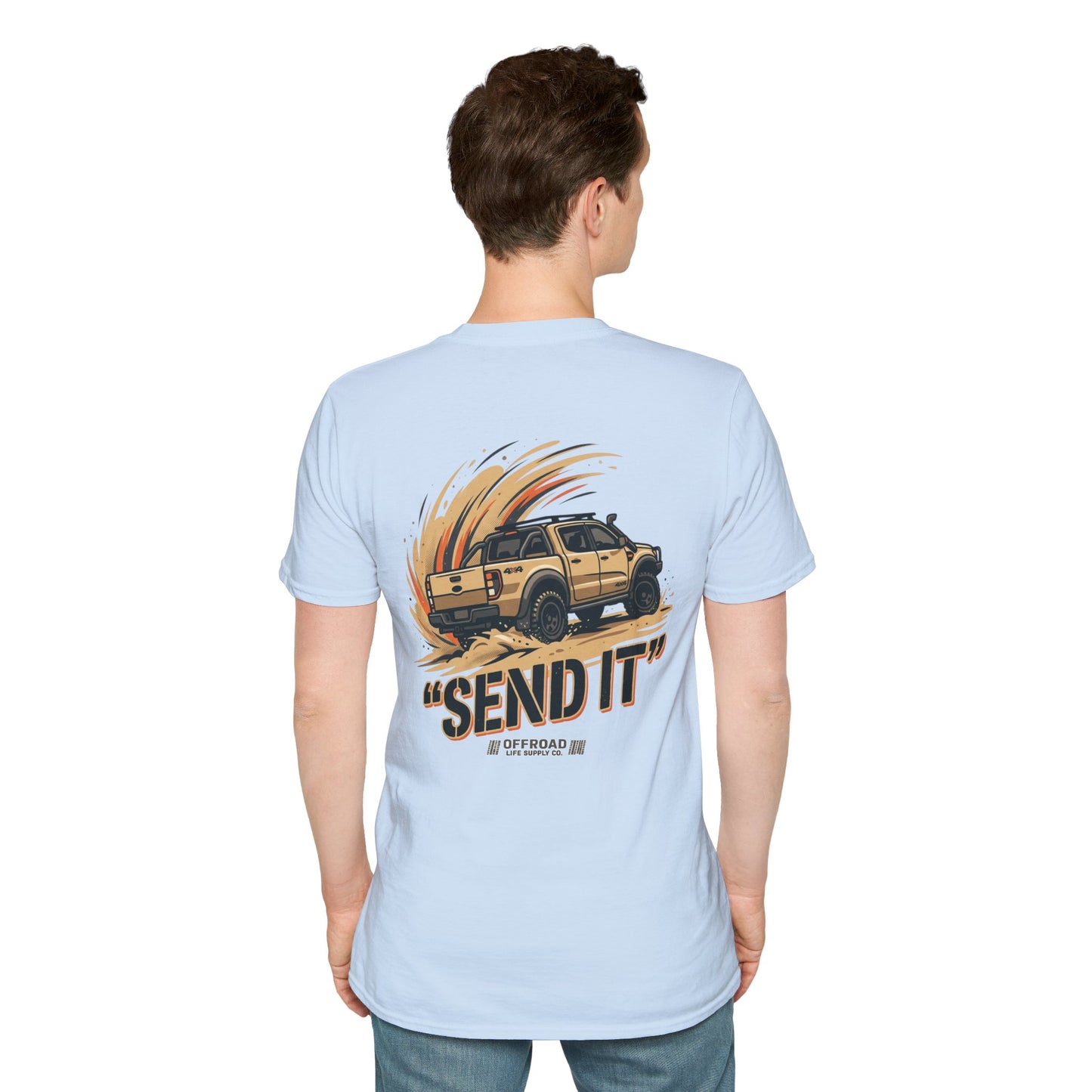 Off‑Road 'Send It' T-Shirt — Adventure 4x4 Graphic Tee - Dark Grey