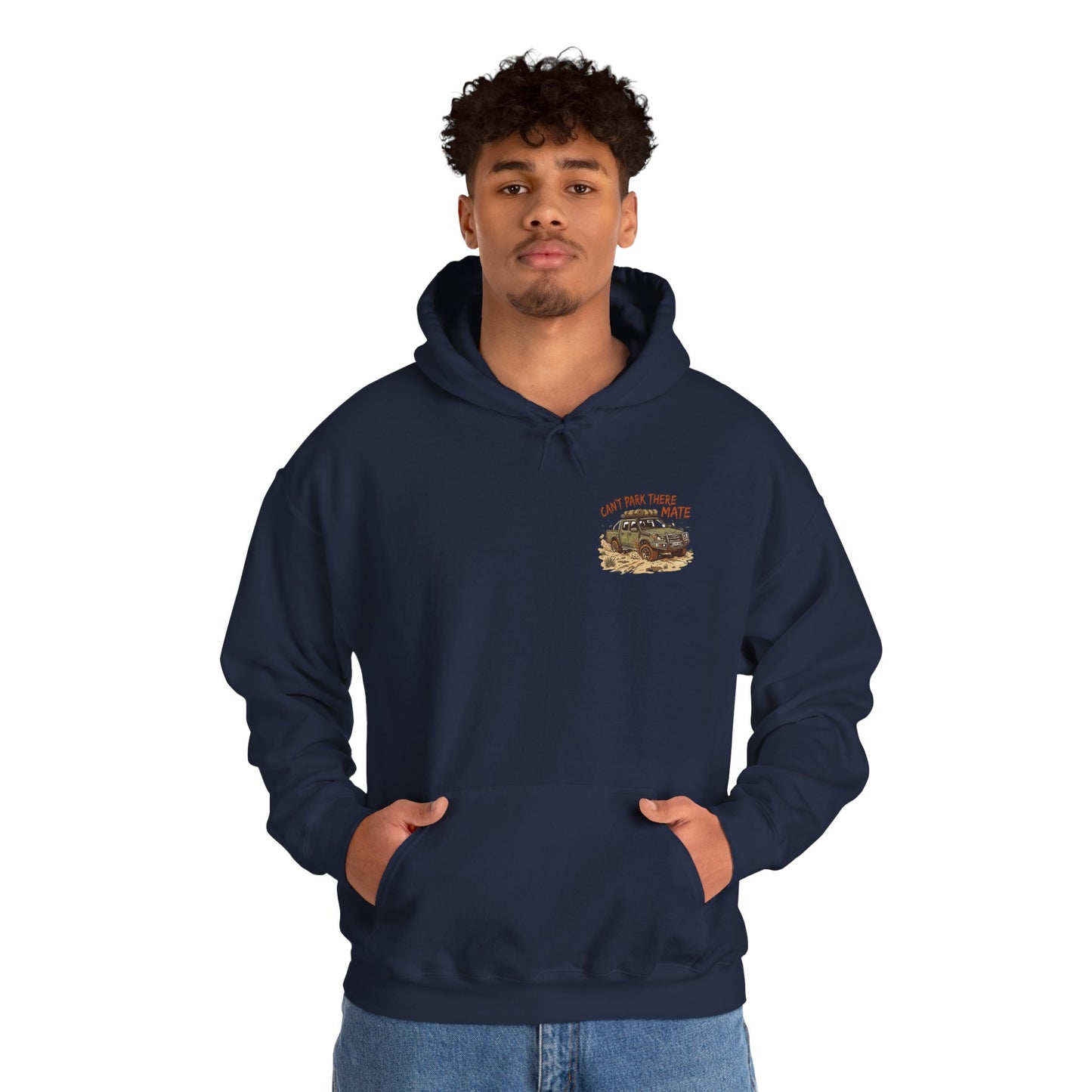 “Can’t Park There Mate” Off-Road 4x4 Hoodie - Sand