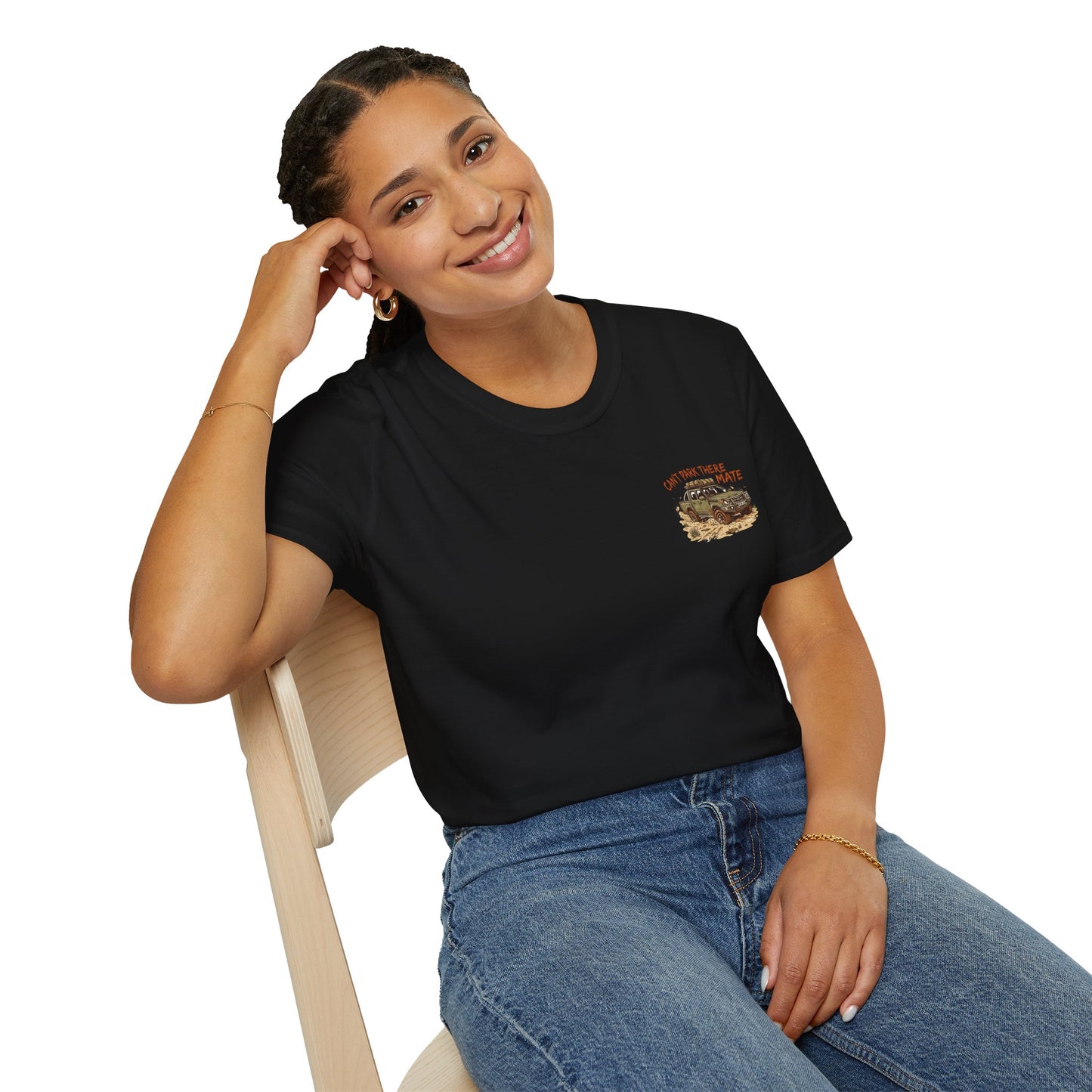 “Can’t Park There Mate” Off-Road 4x4 Adventure Tee - White