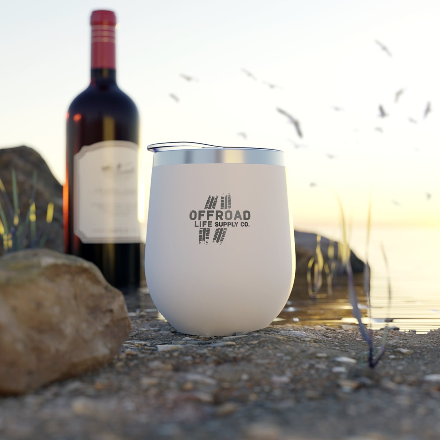 Off-Road Life 12oz Insulated Wine Tumbler — Copper Vacuum Travel Cup