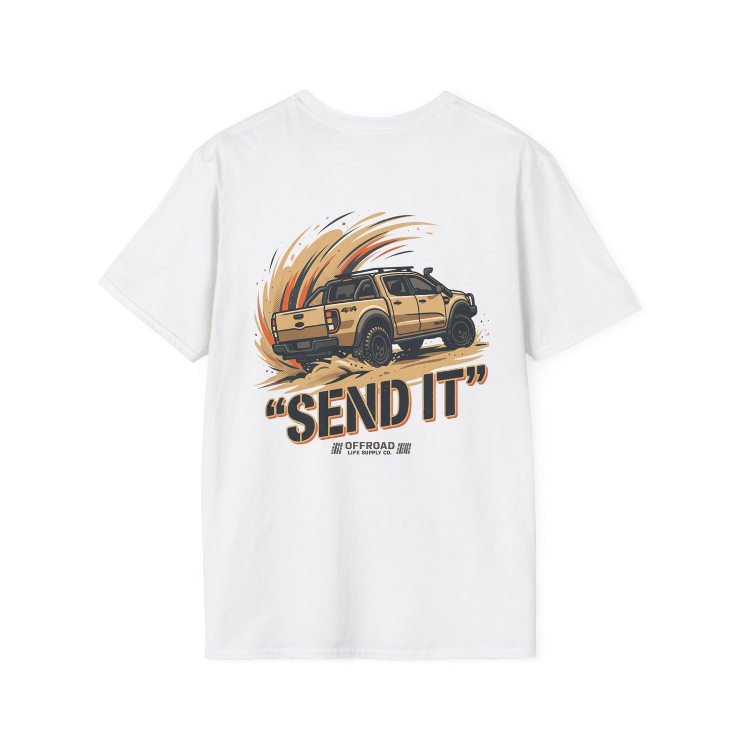 Off‑Road 'Send It' T-Shirt — Adventure 4x4 Graphic Tee - Black