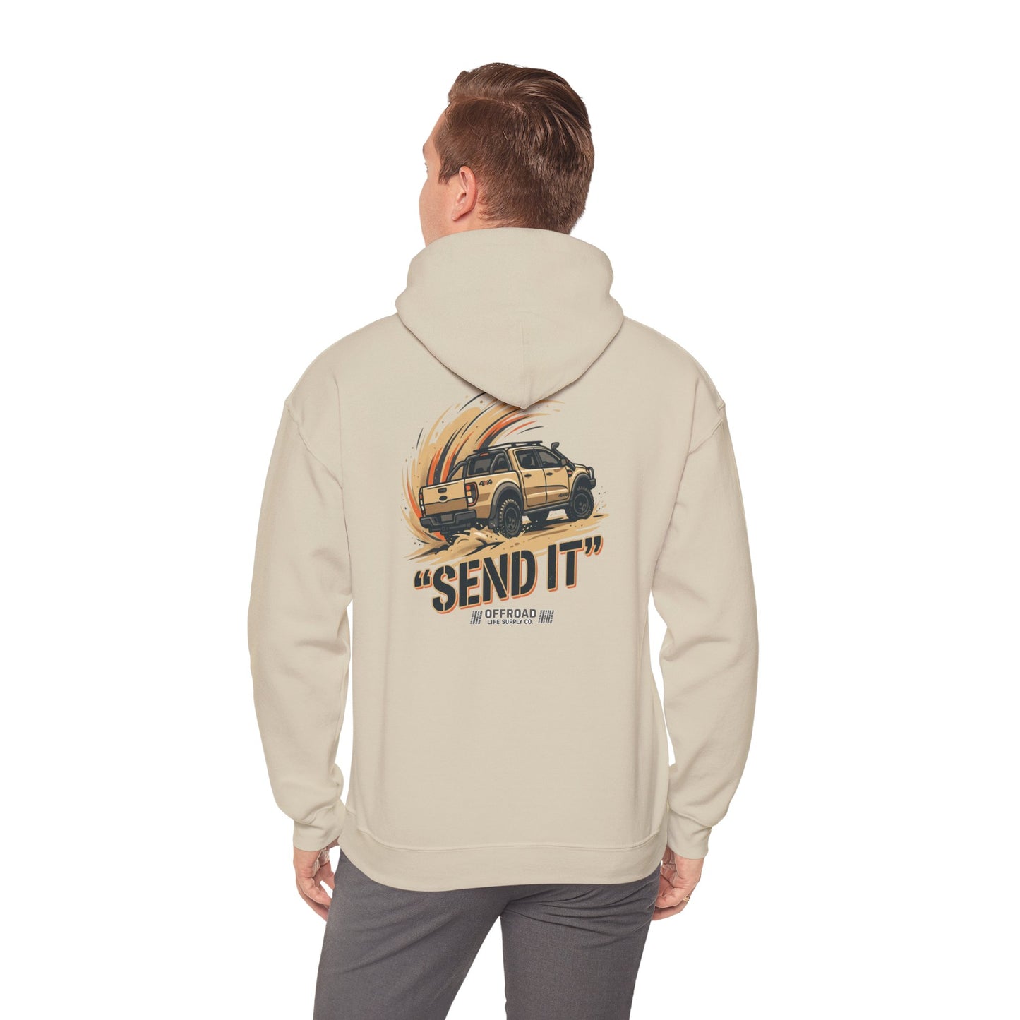 Off-Road 'Send It' Hoodie — Adventure 4x4 Hoodie - Navy