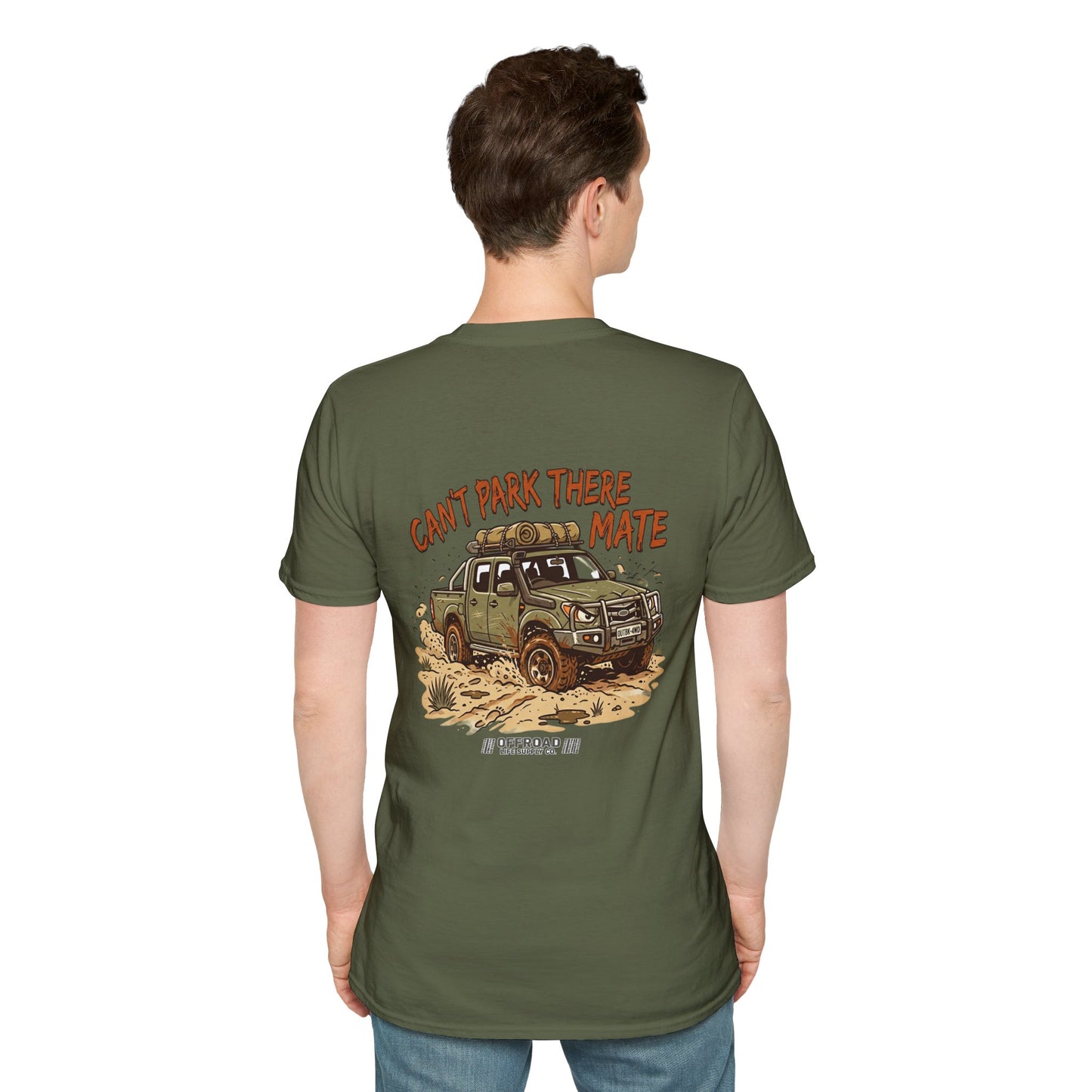 “Can’t Park There Mate” Off-Road 4x4 Adventure Tee - Sand