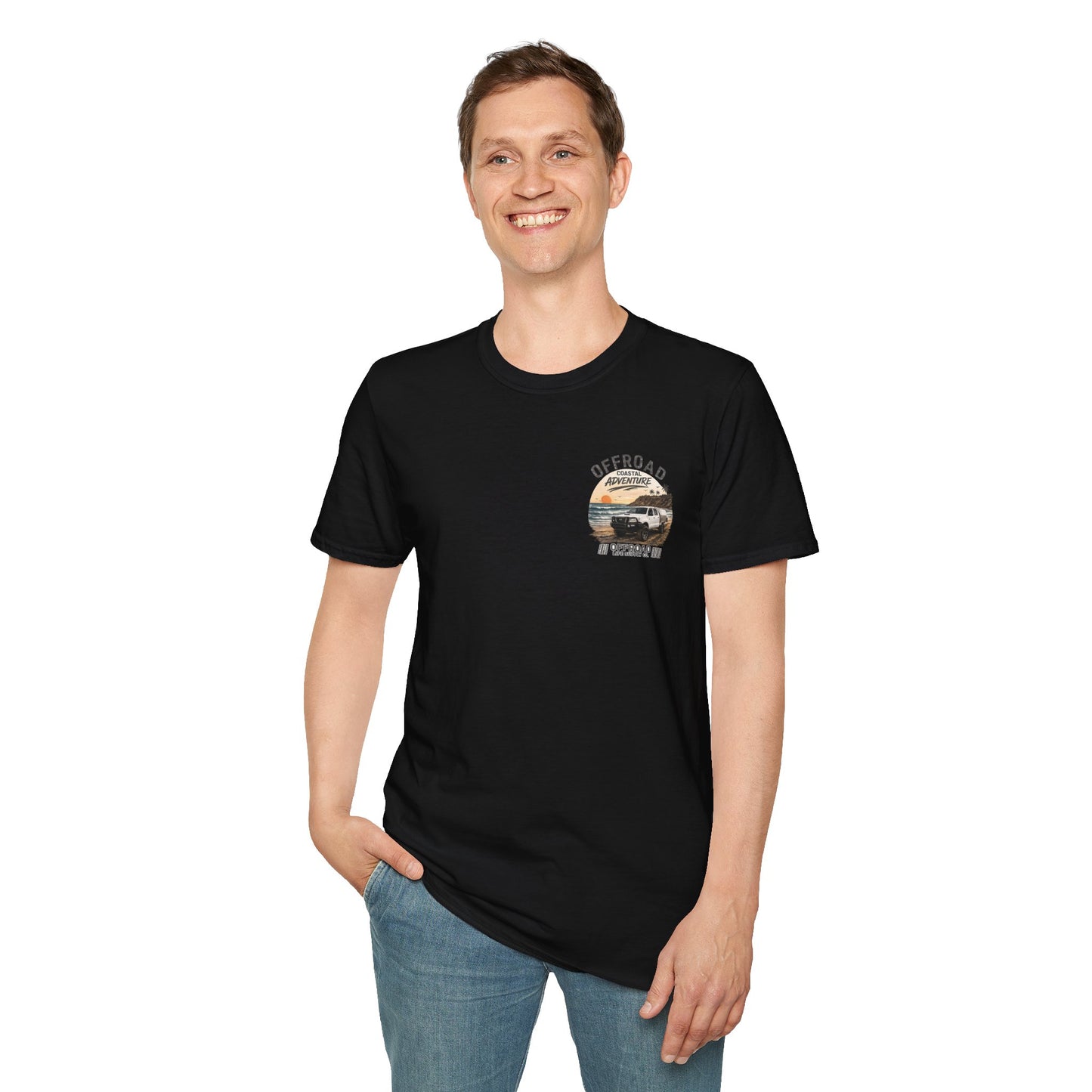Hilux Beach 4x4 Tshirt - Australian 4wd Coastal Adventure Tee - Navy