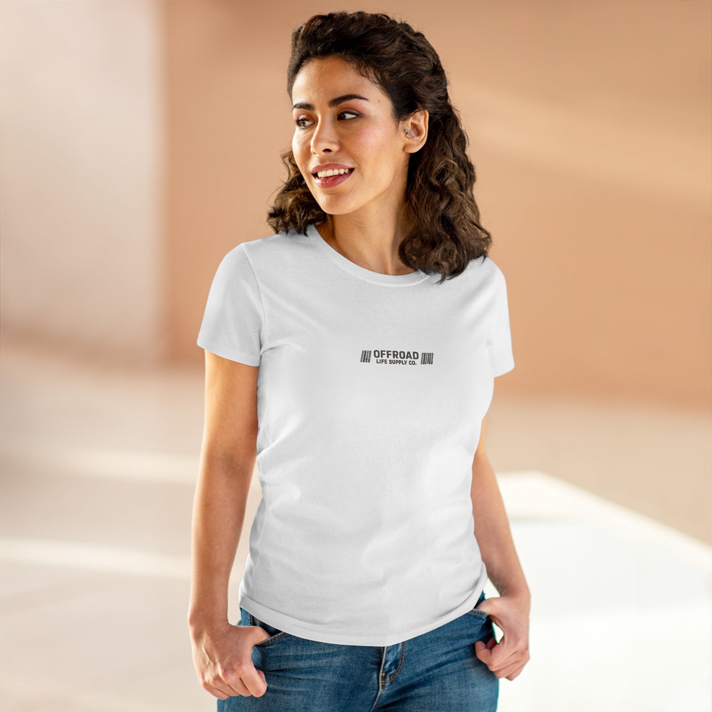 Offroad Life Supply Co. Graphic Tee — Women's Off-Road Basic T-Shirt - Pink
