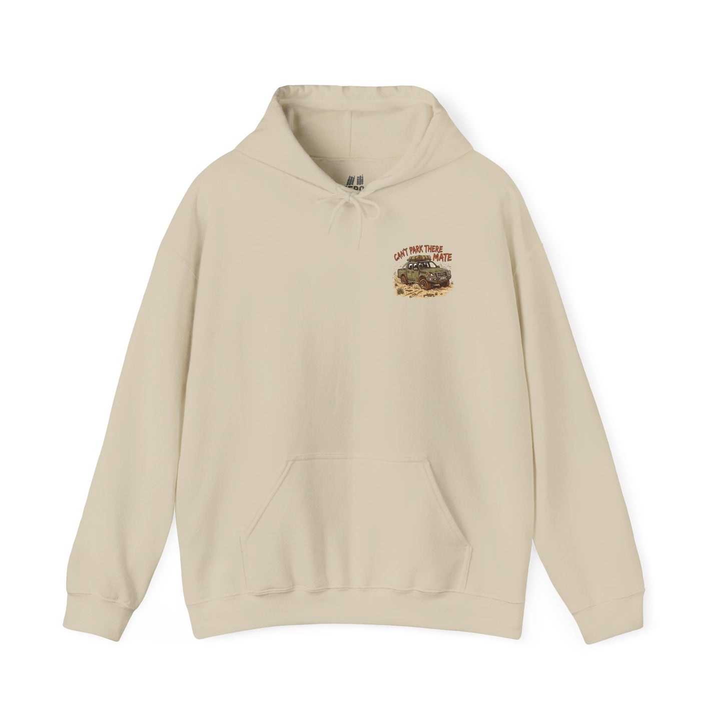 “Can’t Park There Mate” Off-Road 4x4 Hoodie - White