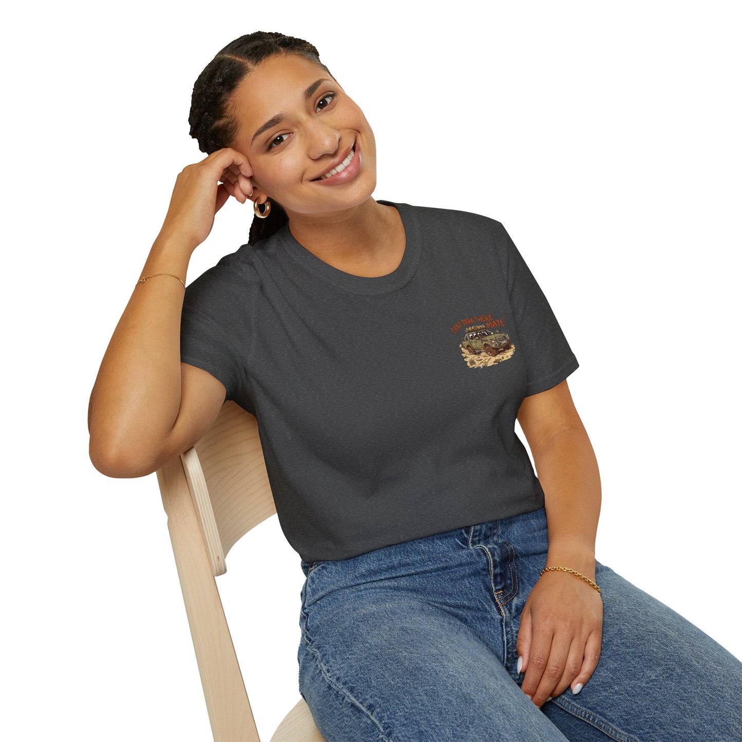 “Can’t Park There Mate” Off-Road 4x4 Adventure Tee - White