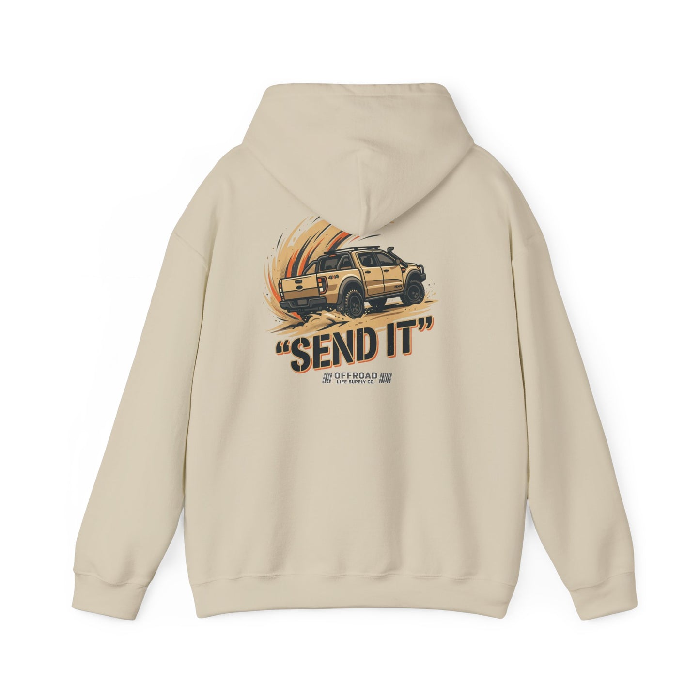 Off-Road Womens 'Send It' Hoodie — Adventure 4x4 Hoodie - Light Blue