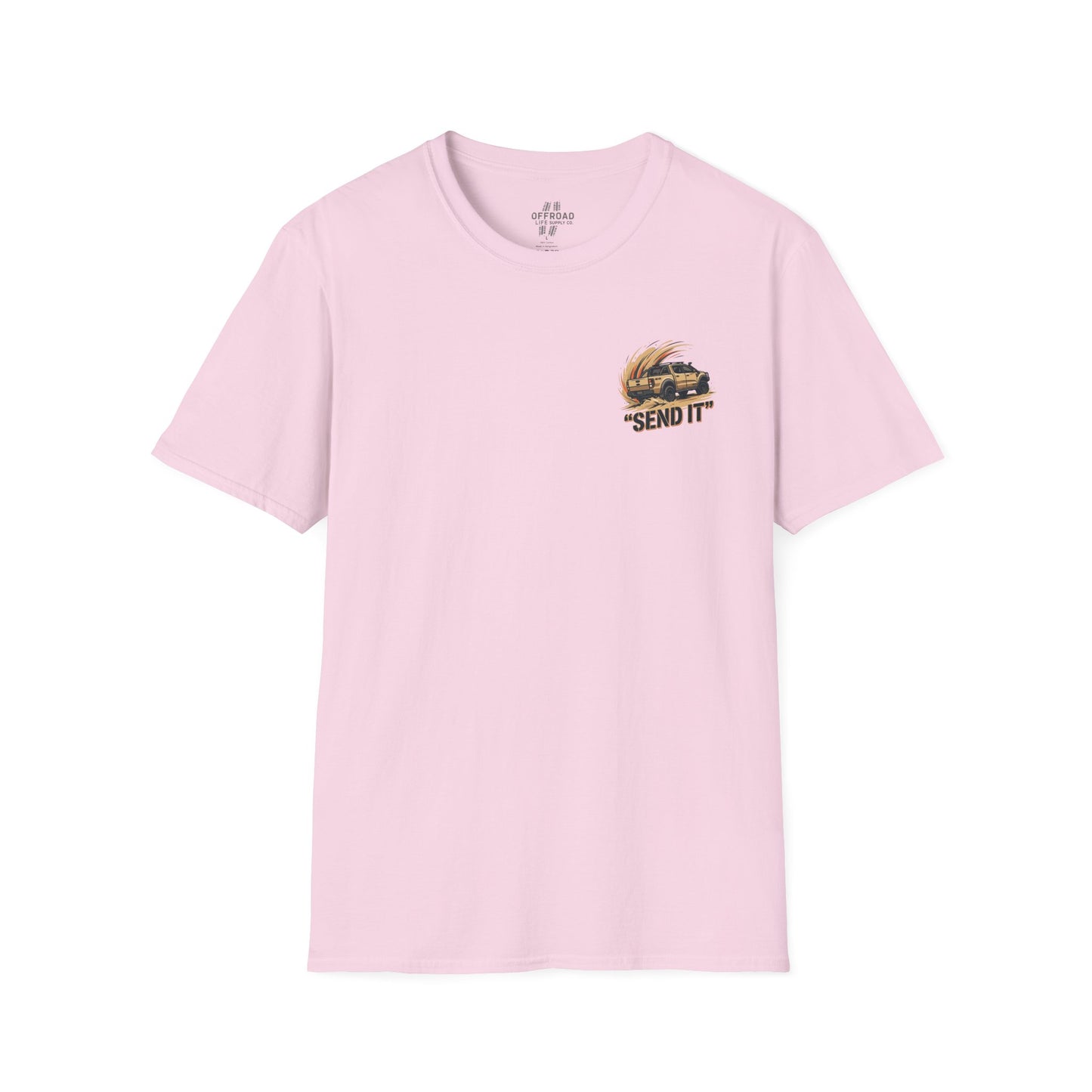 Off‑Road 'Send It' T-Shirt — Adventure 4x4 Graphic Tee - Military Green