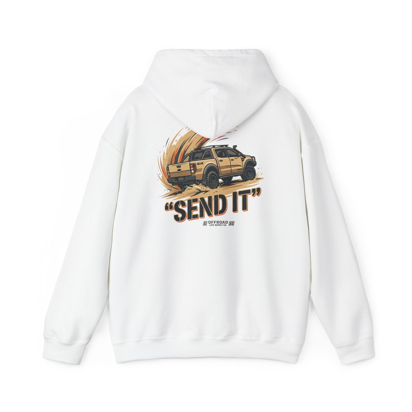Off-Road 'Send It' Hoodie — Adventure 4x4 Hoodie - Gray