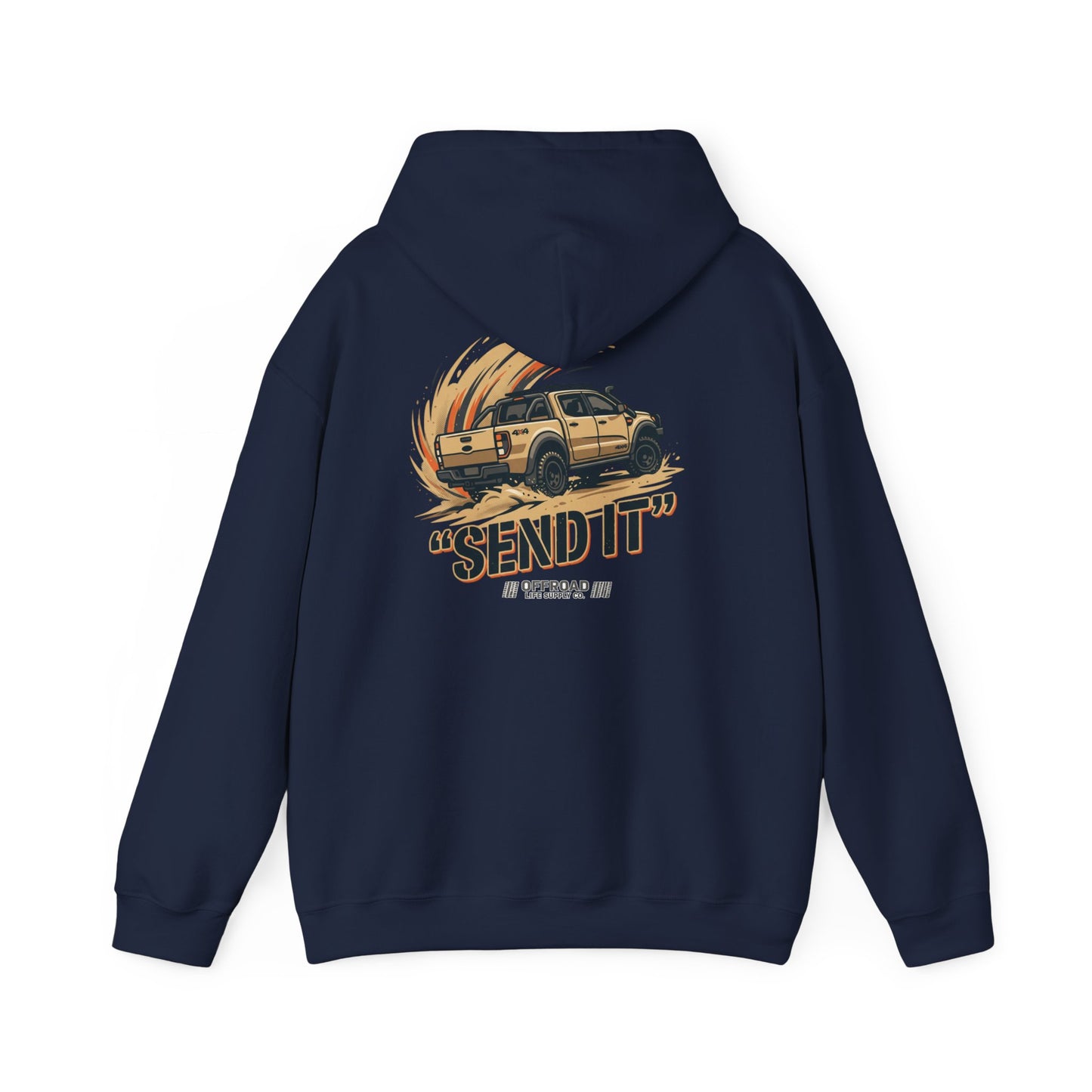 Off-Road Womens 'Send It' Hoodie — Adventure 4x4 Hoodie - Light Blue