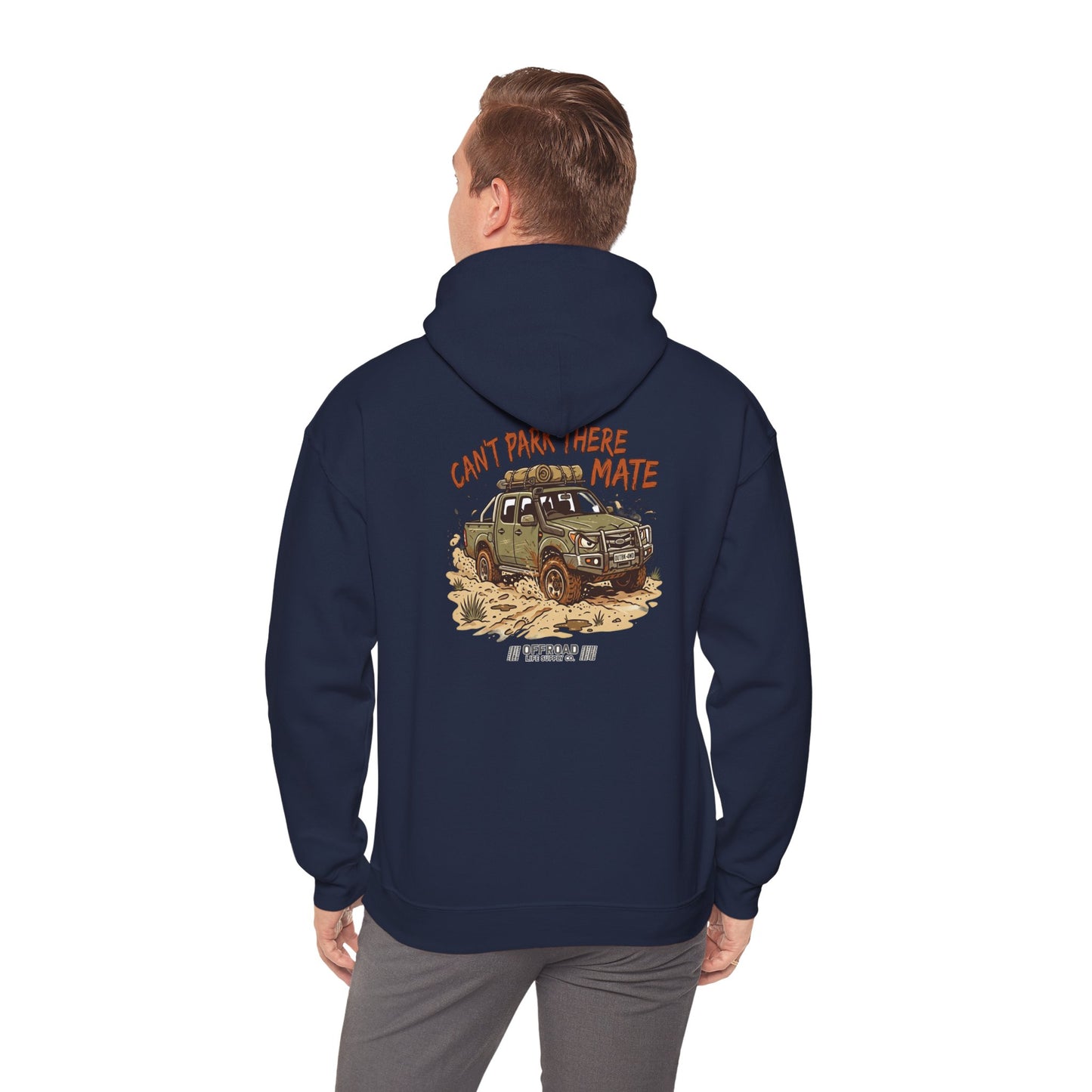 “Can’t Park There Mate” Off-Road 4x4 Hoodie - Navy
