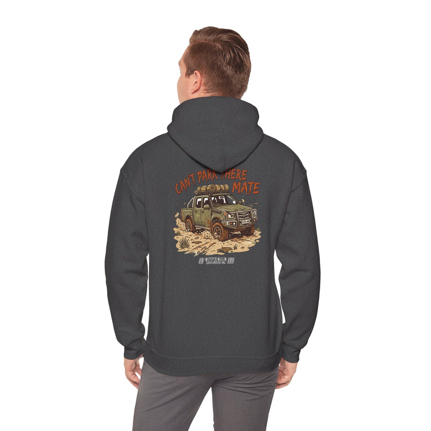“Can’t Park There Mate” Off-Road 4x4 Hoodie - Sand