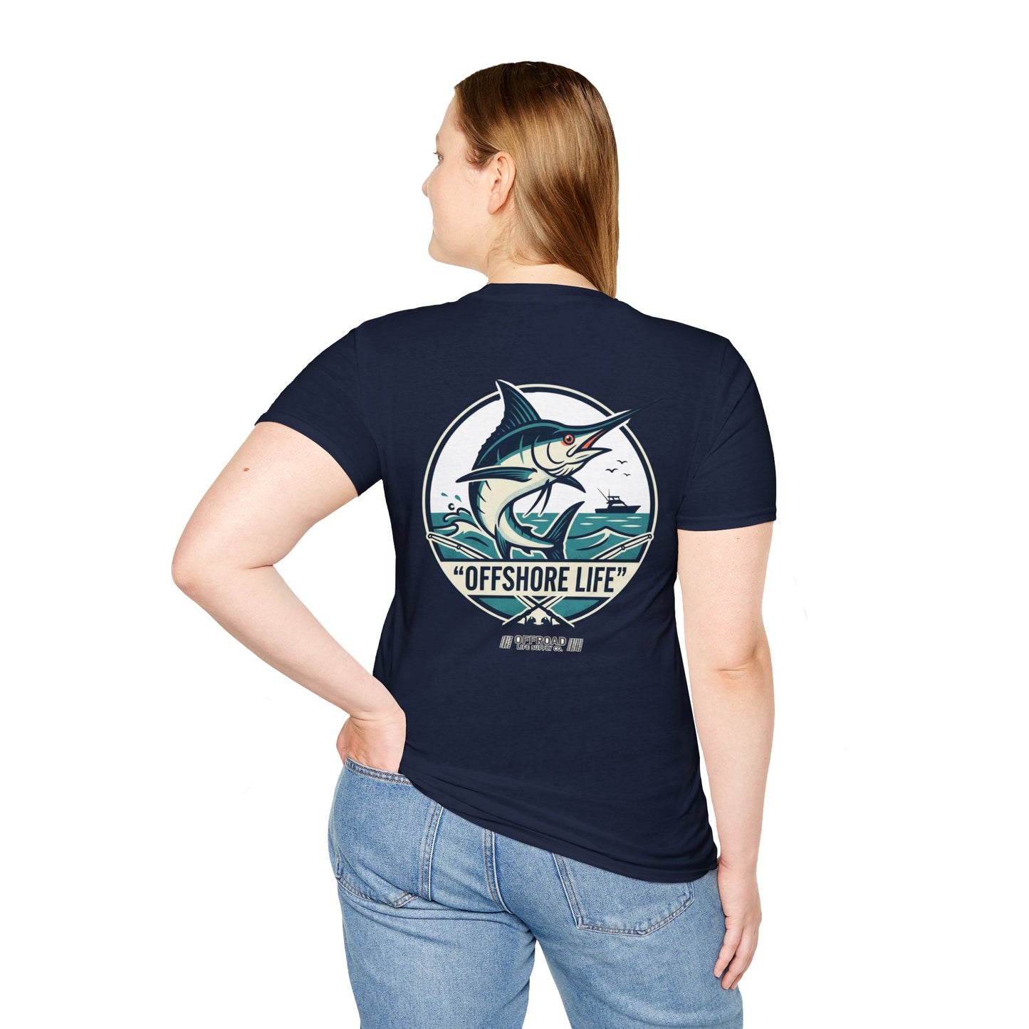 Offshore Life Marlin T-Shirt — Fishing Tee - Navy