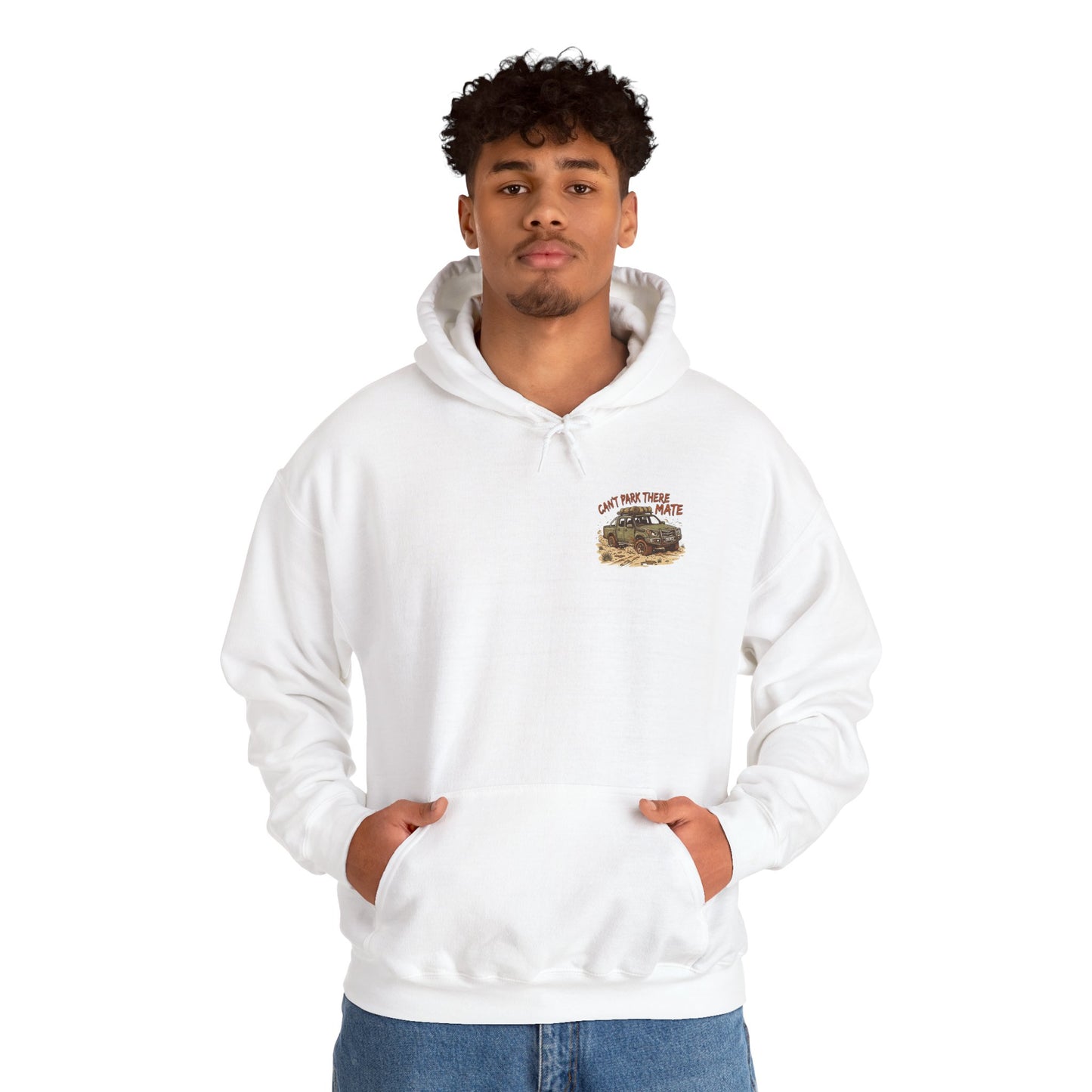 “Can’t Park There Mate” Off-Road 4x4 Hoodie - Grey